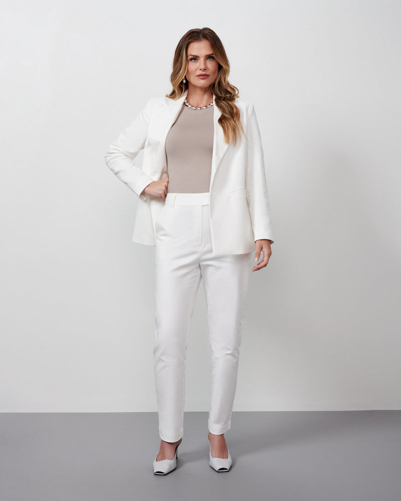 Blazer em Algodão com Elastano Off White | Porto