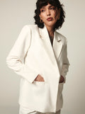 Blazer em Algodão com Elastano Off White | Porto