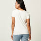 Camiseta decote V  Encontro | OFF WHITE