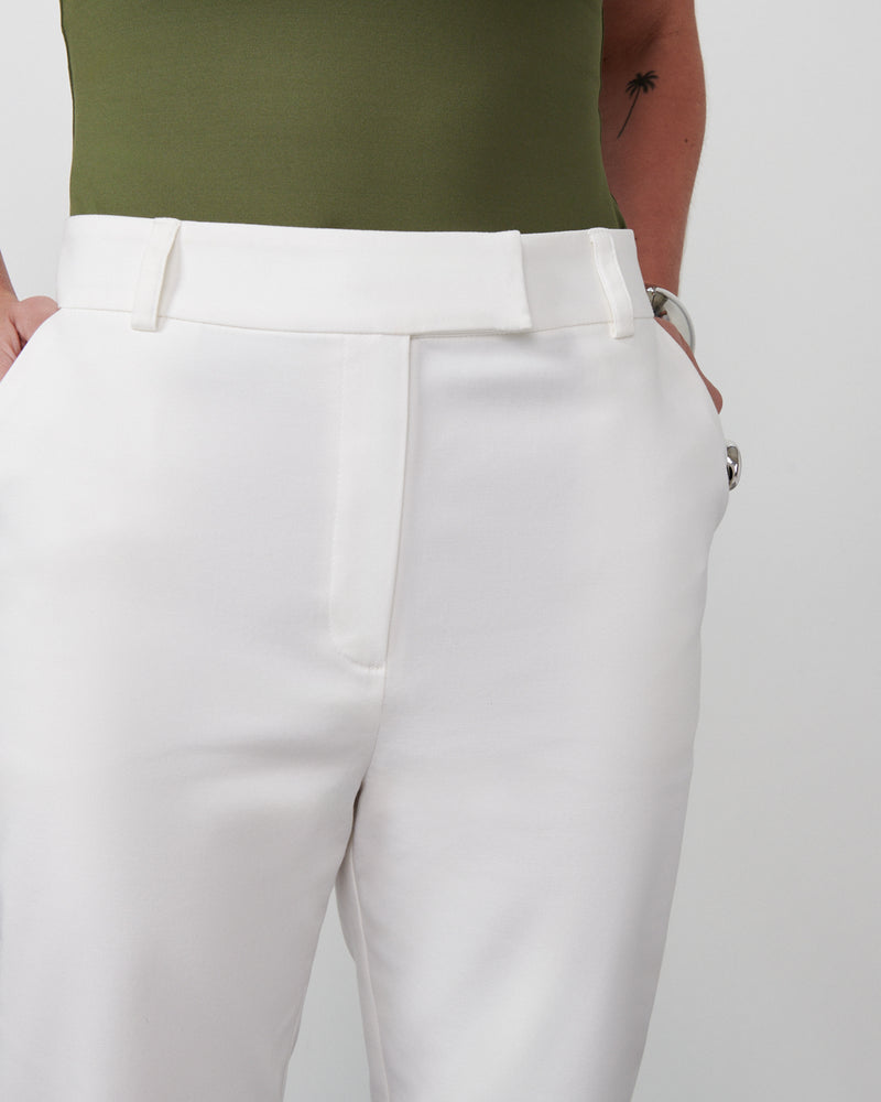 Calça em Algodão com Elastano Off White | Bahia